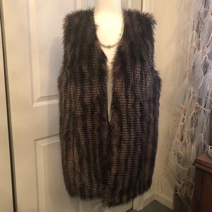 Chico’s Long Faux Fur Vest